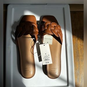 NWT A•New Day Claudette Sandal in Cognac size 9.5